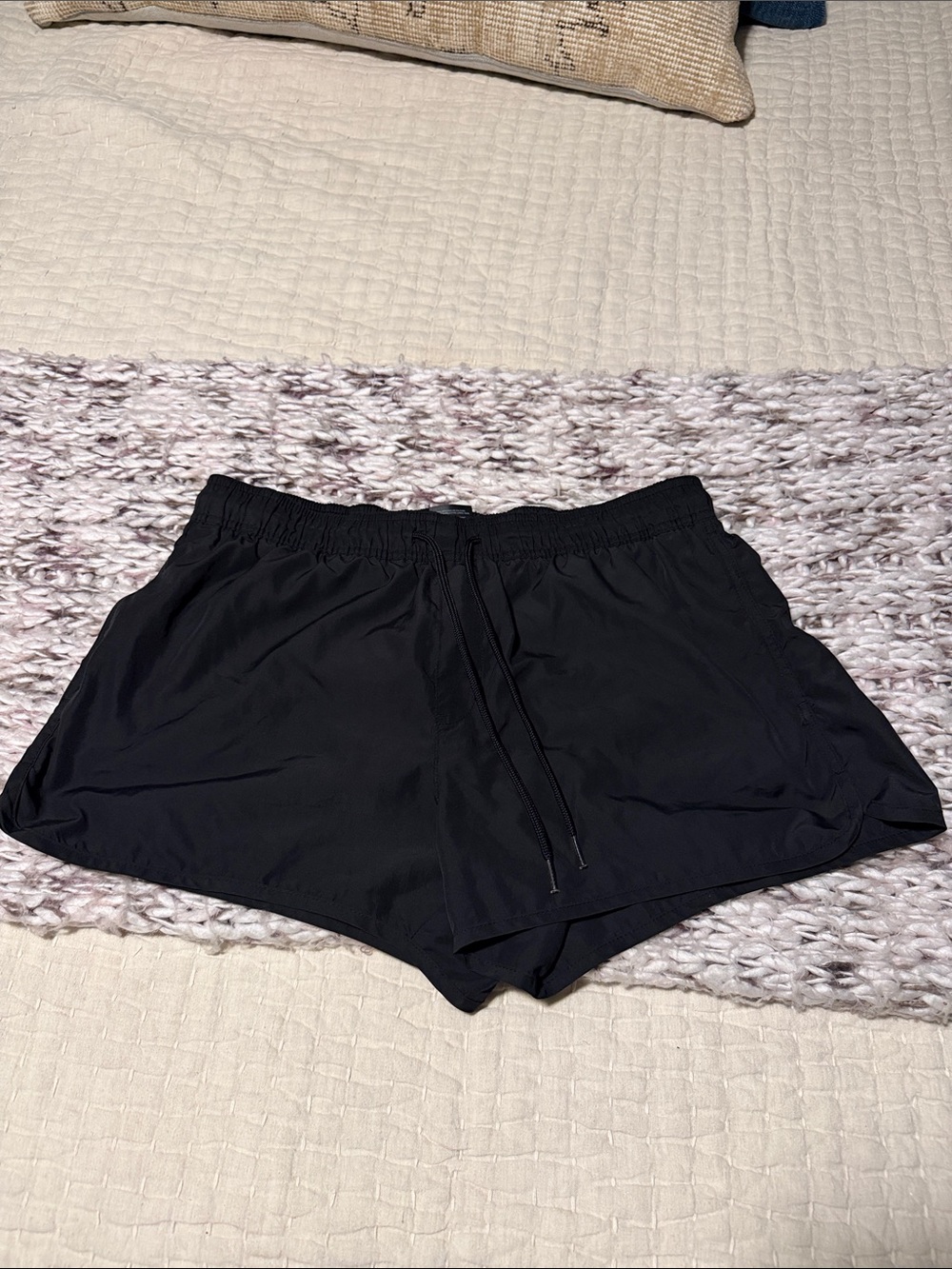 H&M Black Men’s Drawstring Swim Suit Shorts